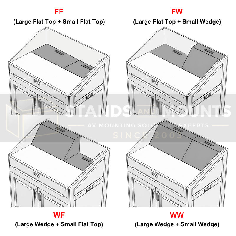 Audio Visual Furniture Executive Podium (12RU, Various) PDX21