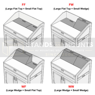 Audio Visual Furniture Executive Podium (12RU, Various) PDX21