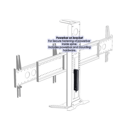 Audio Visual Furniture 6-Outlet Power Bar for PM Series Mounts (Black) PM-PB