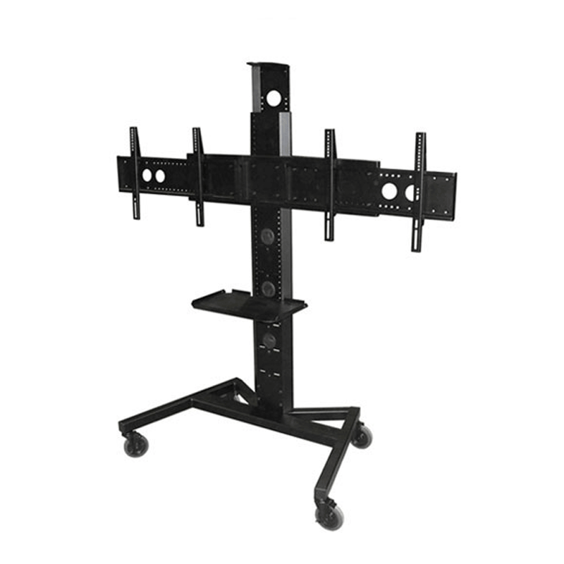 Audio Visual Furniture Dual Display Mobile Floor Cart PM-XFL-D