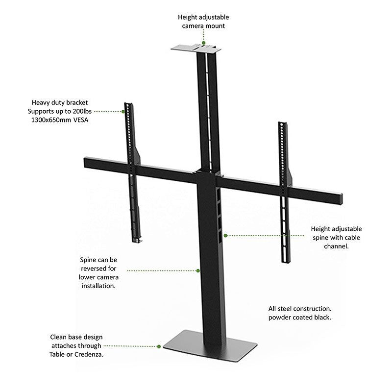 Audio Visual Furniture Single Display Bracket for XL Screens (Black) PM2-XL