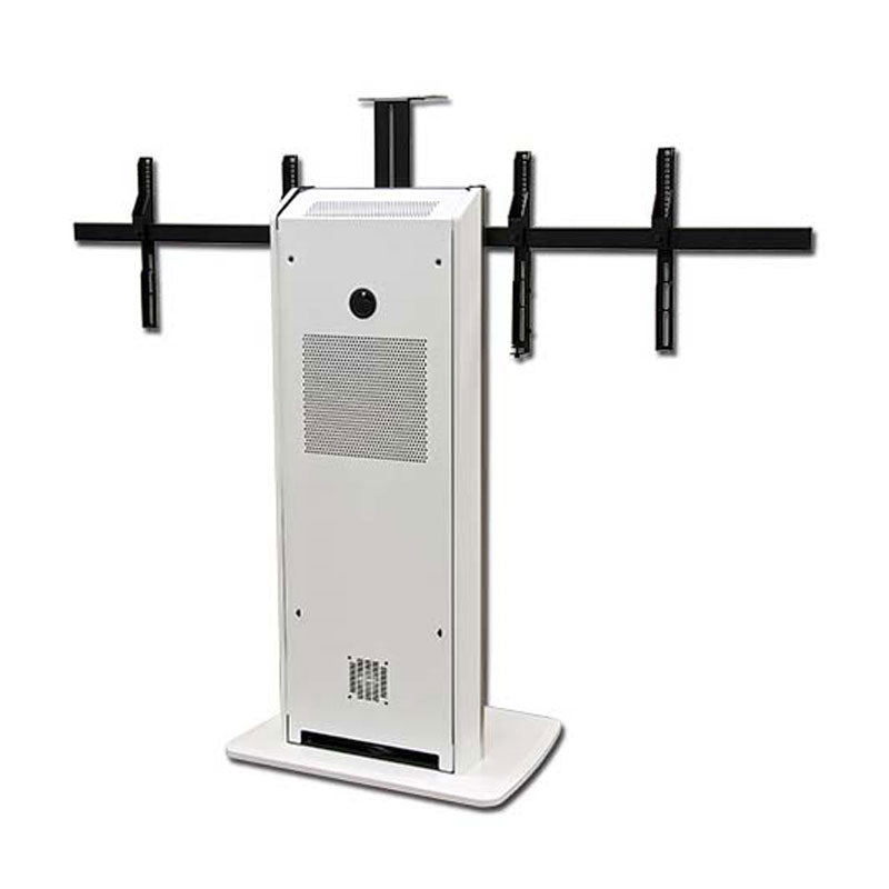 Audio Visual Furniture Dual Display Fixed Base Telepresence Stand, TP800-D