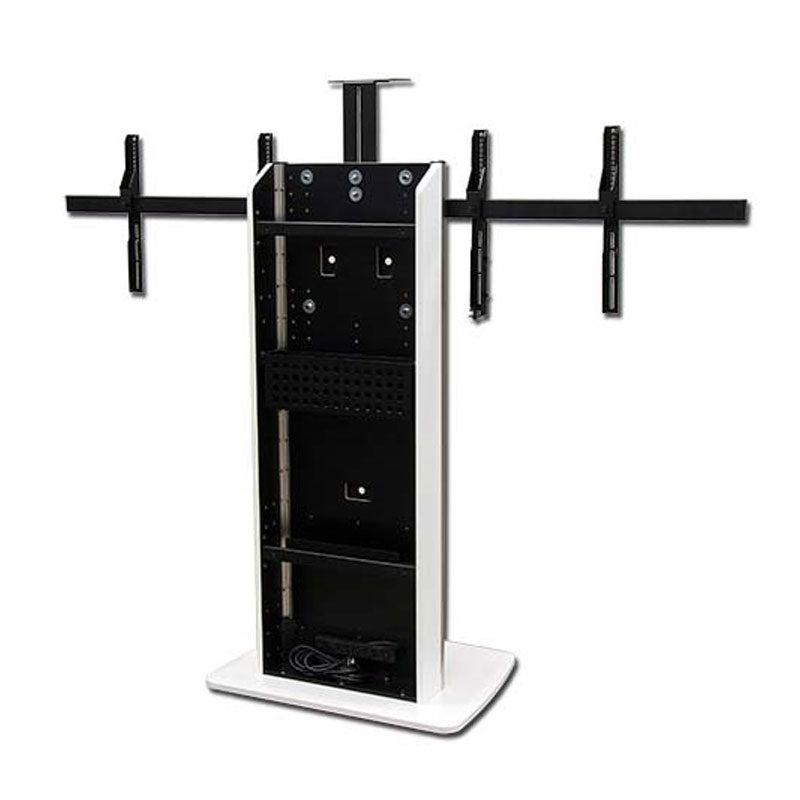 Audio Visual Furniture Dual Display Fixed Base Telepresence Stand, TP800-D