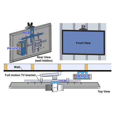 Audio Visual Furniture Extra Large Camera Bracket (56-90 Inch Screens) TVCB-XL