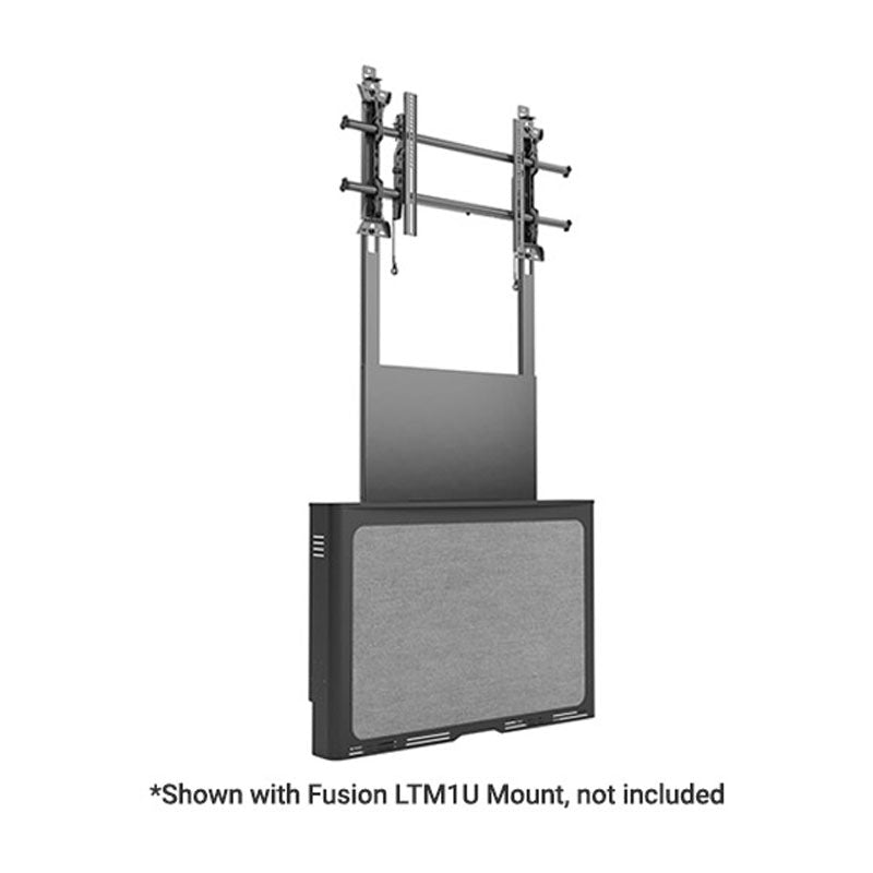 Chief Flat Panel Floor Support System, AVSFSS, rear display support and credenza back view