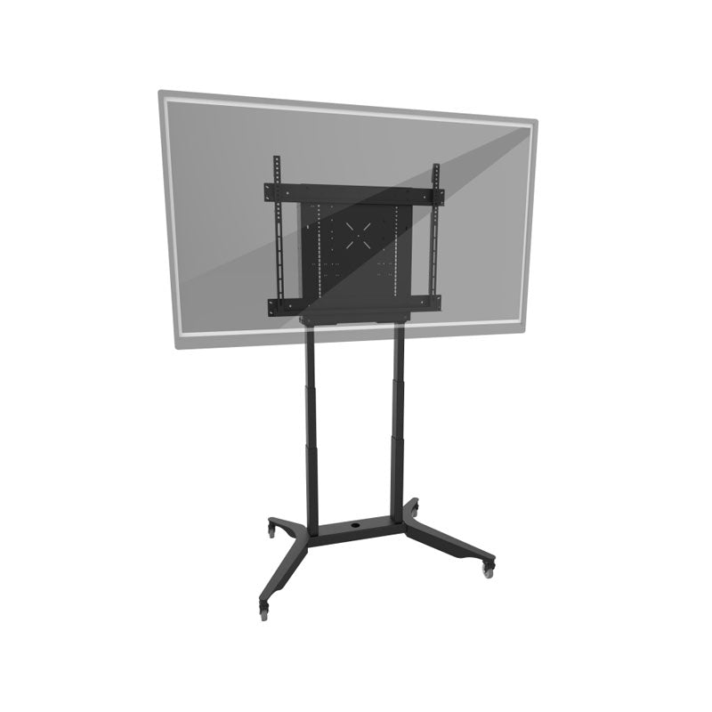 iCartTX DynamiQ mCart II Height Adjust Motorized Cart IC-487A11011, mobile display stand front view