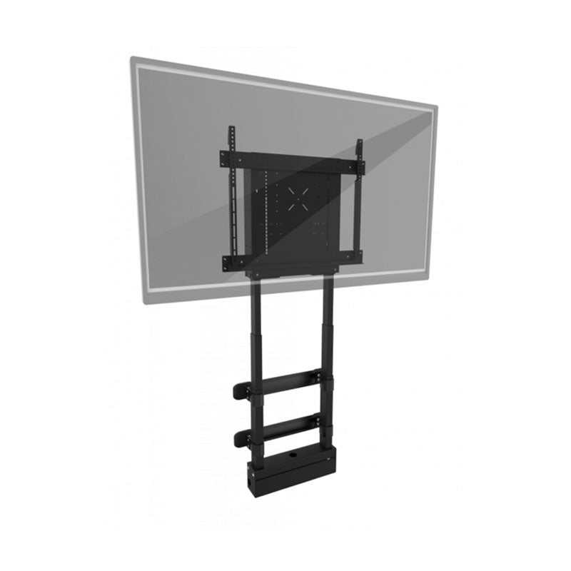 iCartTX DynamiQ Height Adjust Motorized Display Mount IC-487A12015, TV floor stand rear view