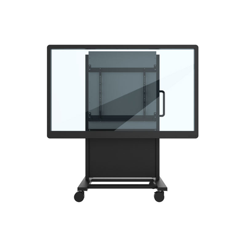 iCartTX DynamiQ 650 Height Adjust Cart IC-650CART-BUNDLE-130, mobile transparent display cart front view