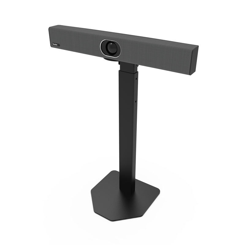 iCartTX Camera Floor Stand CAMERA-STAND-PTZ, soundbar floor stand in a front three-quarter view