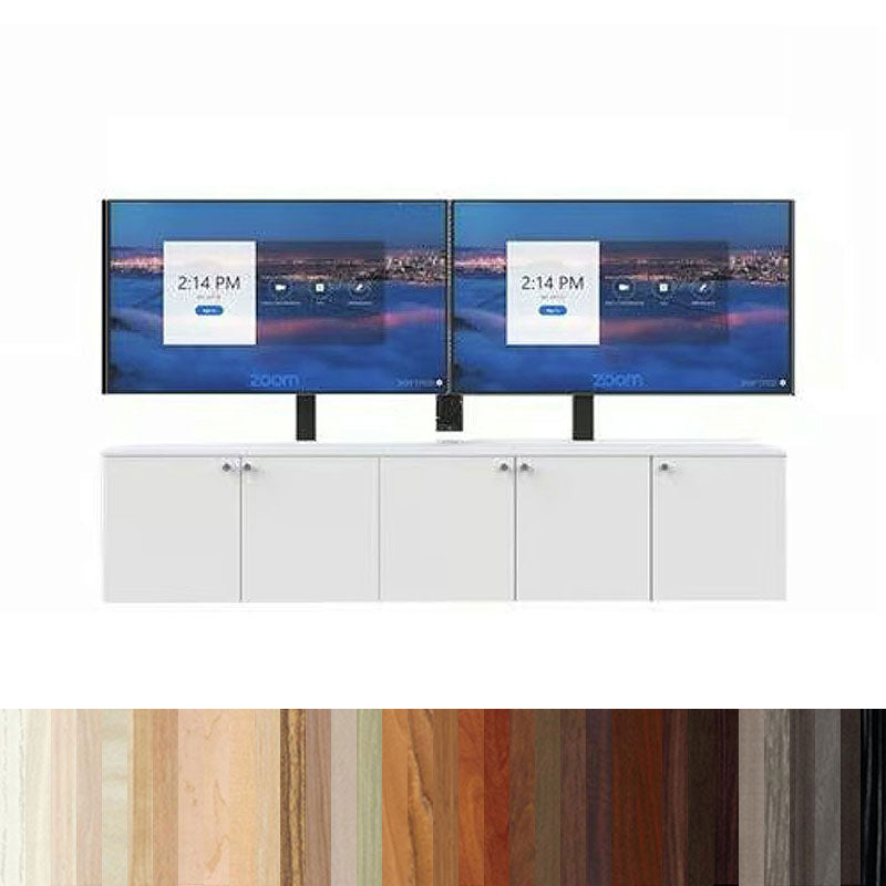 iCartTX Credenza (XL Dual Mount, 12U, 5 Bay, Laminate) CRED5L-DX