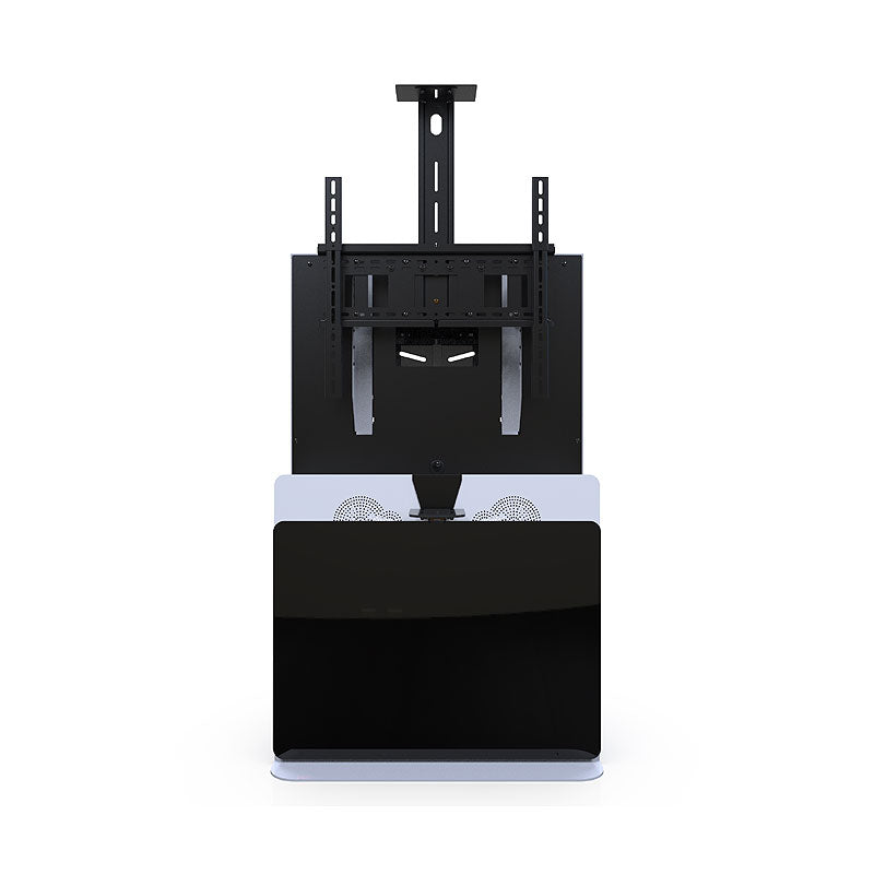 iCartTX Large Format Floor Stand ELT-2100S-B, video conferencing floor stand rear view