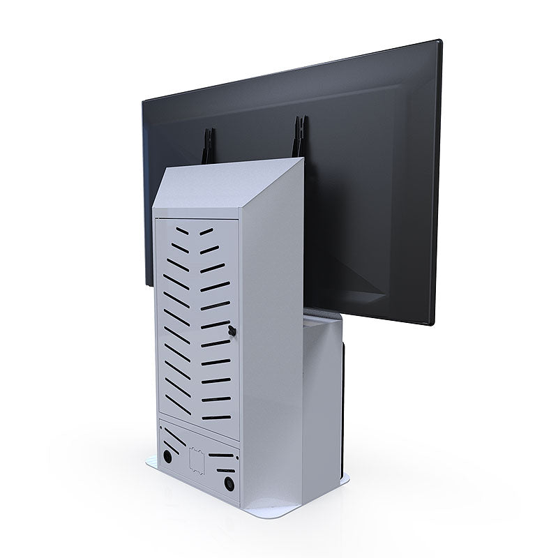 iCartTX Large Format Floor Stand ELT-2100S-B, video conferencing stand rear equipment enclosure