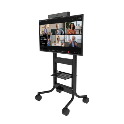 iCartTX Neat Bar and Bar Pro Mount NEAT-BRK-48, mobile video conferencing cart installed view