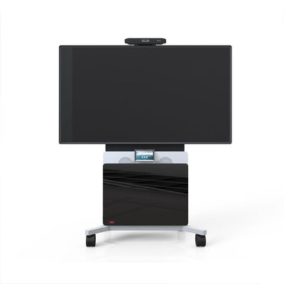 iCartTX Poly T10 Cradle T10-MNTKIT, mobile display cart with camera shelf and equipment cabinet