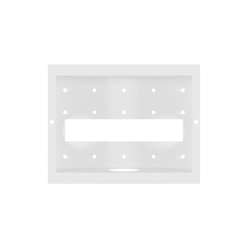 iCartTX Poly TC10 In-Wall Mount TC10-WMP, white equipment enclosure, front view