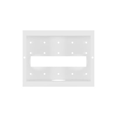 iCartTX Poly TC10 In-Wall Mount TC10-WMP, white equipment enclosure, front view