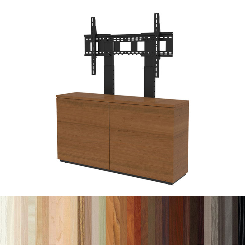 iCartTX Thin Credenza (Single Mount, 2x 3U, 2 Bay, Laminate) CRED2LTHIN-S