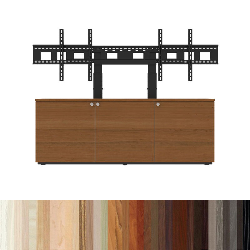 iCartTX Thin Credenza (Dual Mount, 3x 3U, 3 Bay, Laminate) CRED3LTHIN-D