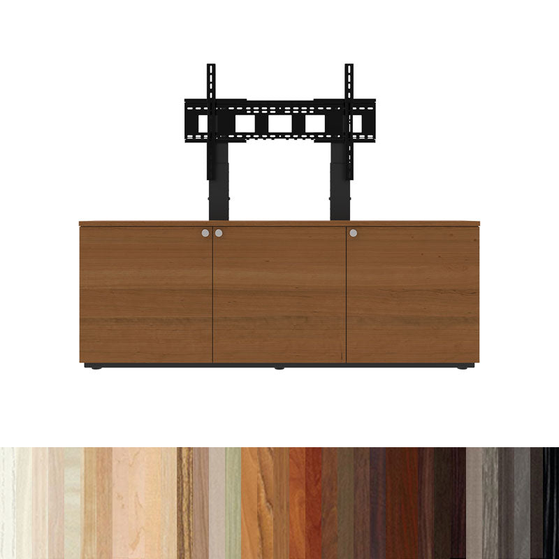 iCartTX Thin Credenza (Single Mount, 3x 3U, 3 Bay, Laminate) CRED3LTHIN-S
