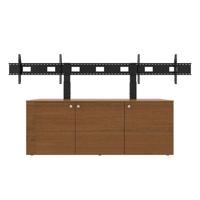 iCartTX Credenza CRED3L-DX, dual-display credenza stand front view