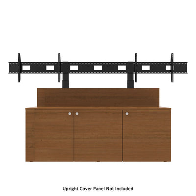 iCartTX Credenza CRED3L-DX, triple-display console mount above credenza