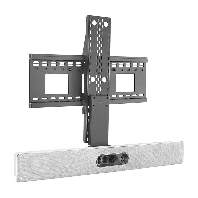 iCartTX Cisco Room Kit Mount CRK-BLW-48, video bar and display mounting system front view