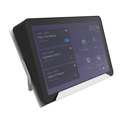 iCartTX Logitech Cradle LTAP-MNTKIT, tabletop control panel front three-quarter view