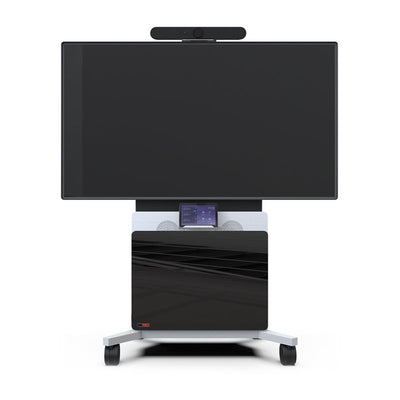 iCartTX Logitech Cradle LTAP-MNTKIT, mobile display cart front view with camera