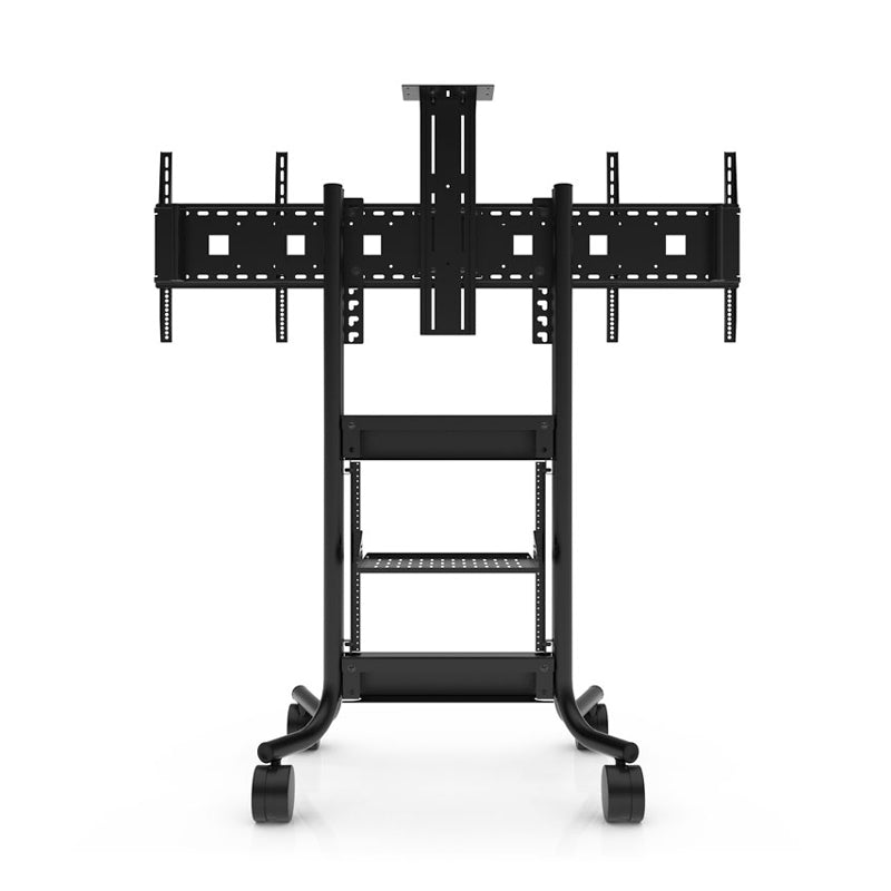 iCartTX Executive Series Mobile Media Cart (Dual 70 inch, 10RU) RPS-500L