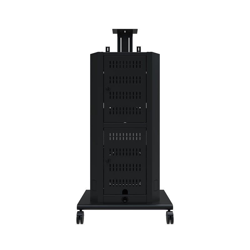 iCartTX Executive Series Mobile Media Cart RPS-800S, video conferencing cart rear view