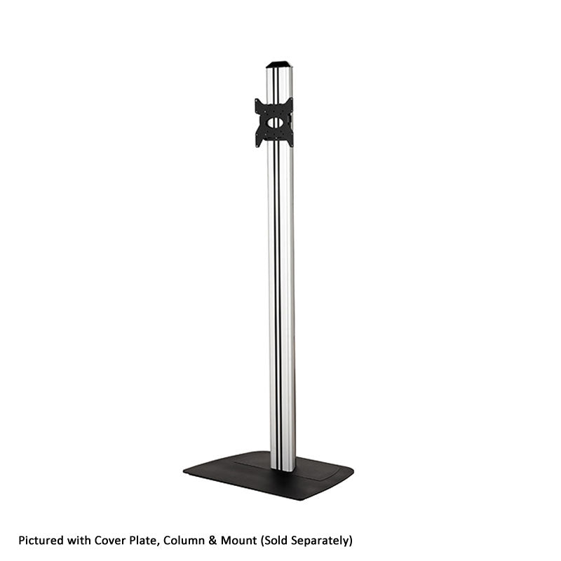 B-Tech Medium Floor Base BT4001/B, floor stand column with cover plate installed