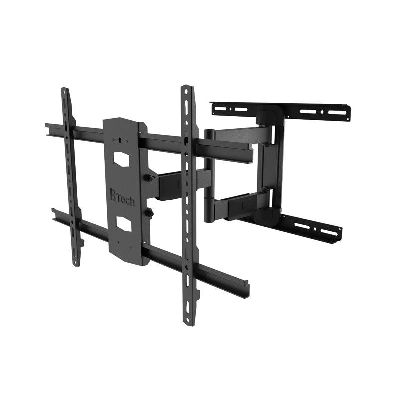 B-Tech Dual Stud Horizontal Wall Plate Adapter BT5226-HWL/B, articulating TV wall mount front three-quarter view