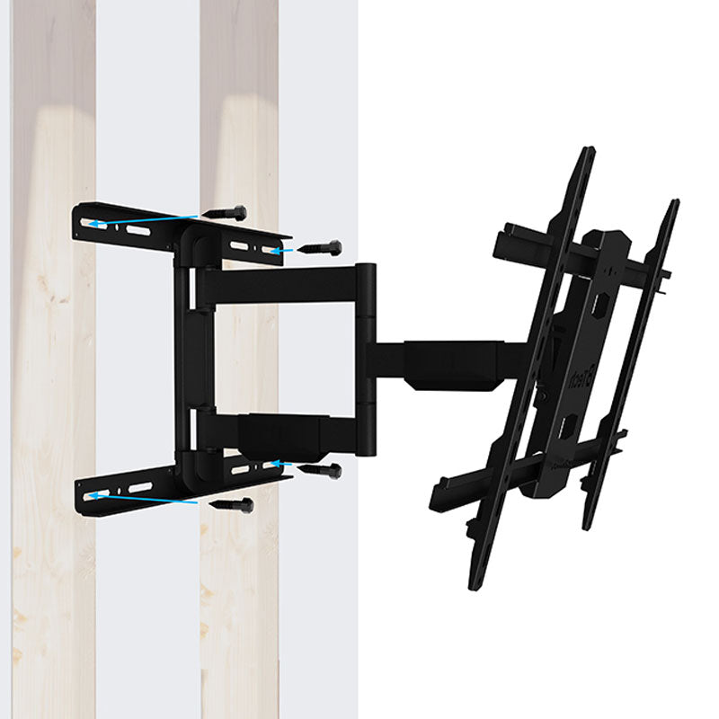 B-Tech Dual Stud Horizontal Wall Plate Adapter BT5226-HWL/B, articulating TV wall mount extension comparison