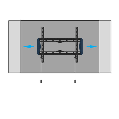B-Tech Elements Large Fixed TV Wall Mount BT5441/B, wall mount lateral display adjustment diagram
