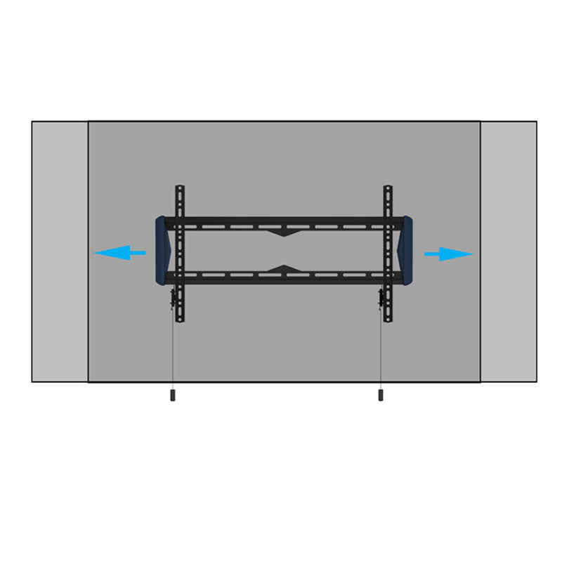 B-Tech Elements Extra Large Fixed TV Wall Mount BT5442/B, wide display mount range adjustment diagram