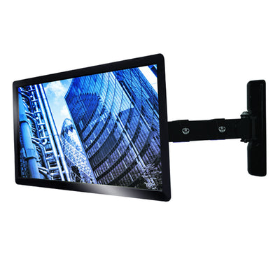 B-Tech Medium Single Arm TV Wall Mount BT7514/PB, articulating TV wall mount installed extended view