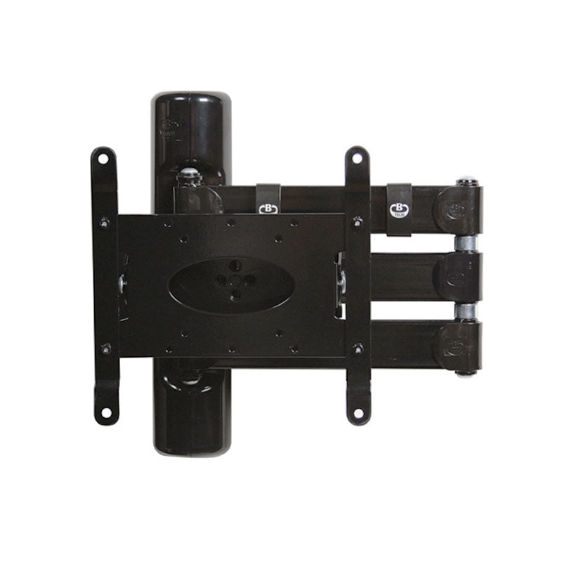B-Tech Medium Dual Arm TV Wall Mount BT7515/PB, articulating television wall mount in a rear view