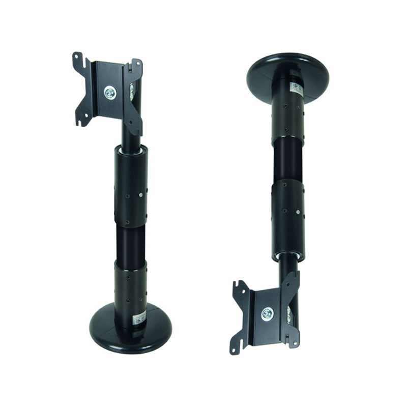 B-Tech Small TV Ceiling or Desk Mount BT7553-200/BB, floor-to-ceiling display mount components