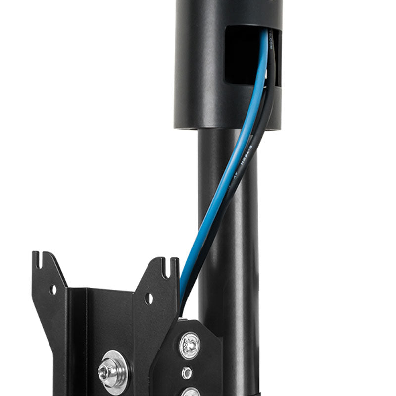 B-Tech Small TV Ceiling or Desk Mount BT7553-200/BB, display pole cable routing opening