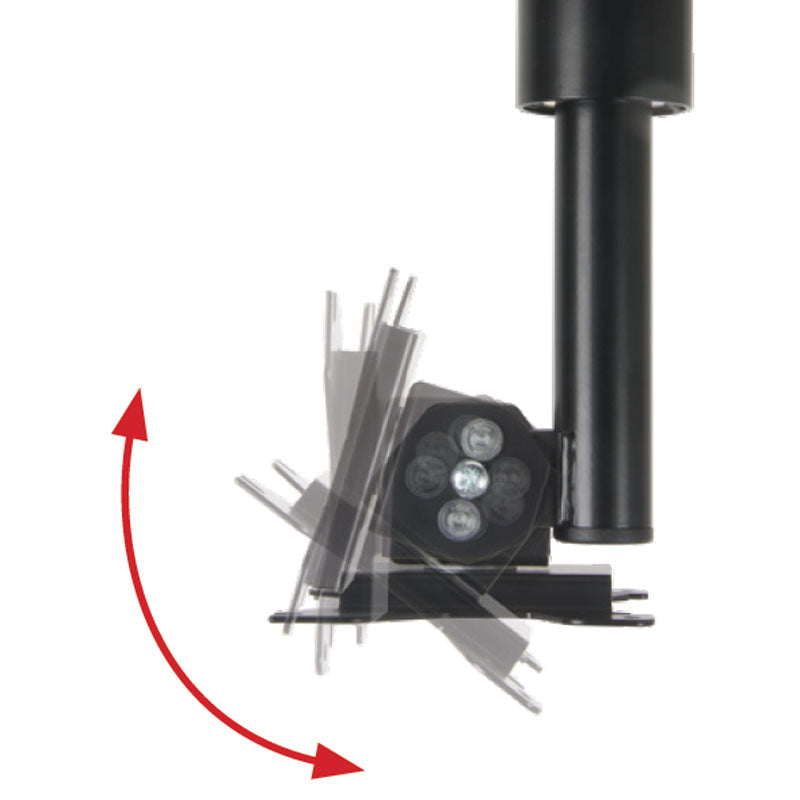 B-Tech Small TV Ceiling or Desk Mount BT7553-200/BB, ceiling display mount tilt range