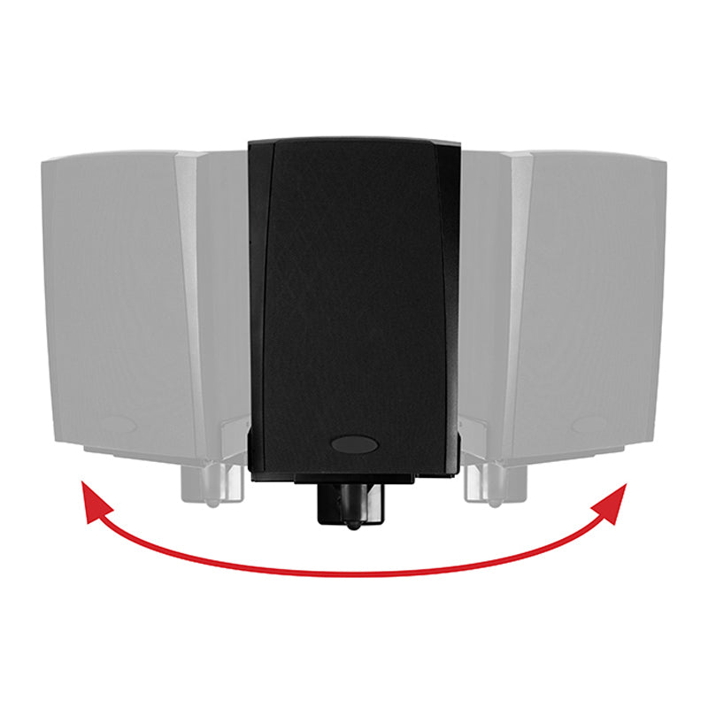 B-Tech Side Clamp Speaker Wall Mounts BT77/W, speaker wall mount swivel range diagram