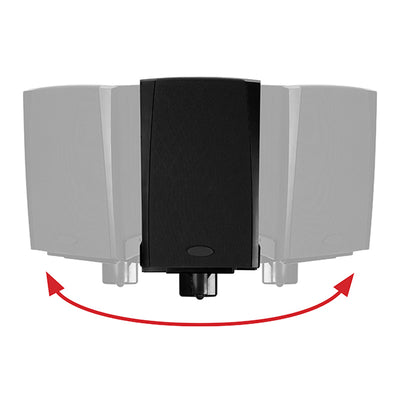 B-Tech Side Clamp Speaker Wall Mounts BT77/W, speaker wall mount swivel range diagram
