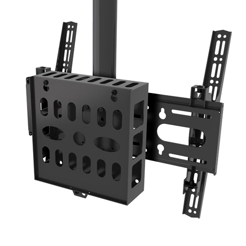 B-Tech Small AV Storage Cradle BT7780/B, media player enclosure installed behind display