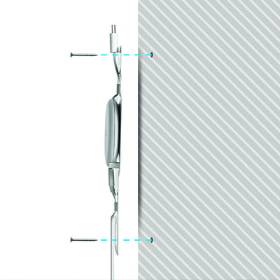 B-Tech Google Chromecast Universal TV Mount BT7781/W, media player mounting plate attachment diagram