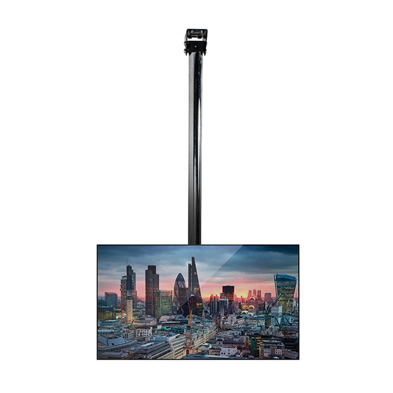 B-Tech System 2 Angled Ceiling or Wall Mount BT7808/B, ceiling-mounted display in suspended position