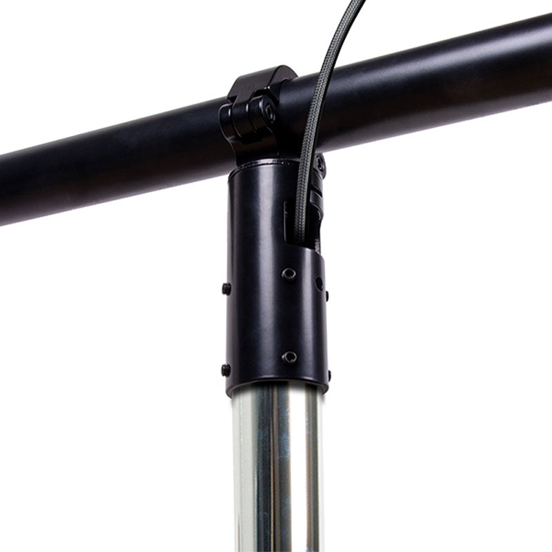B-Tech System 2 Truss Clamping Mount BT7825/B, cable secured to mounting pole