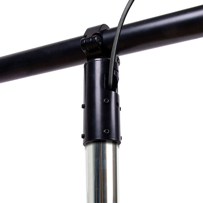 B-Tech System 2 Truss Clamping Mount BT7825/B, cable secured to mounting pole