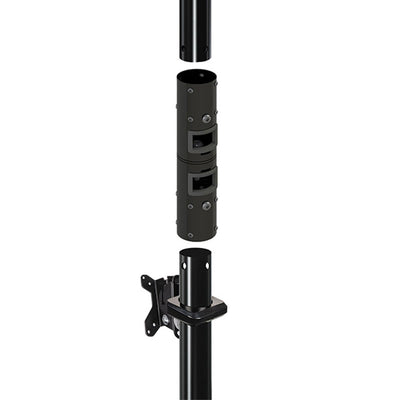 B-Tech System 2 Swivel Adapter BT7852/B, extension-column connector in an exploded view