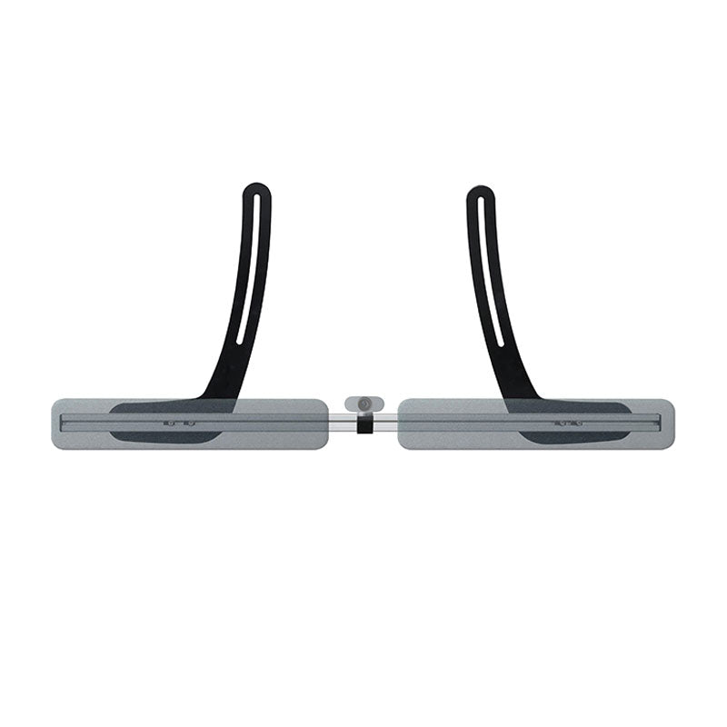 B-Tech VESA Mounting Kit BT7876/B, pair of black speaker stands with curved uprights