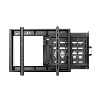B-Tech Large Fixed TV Wall Mount with Slide-Out Storage Tray BT7883/B, pull-out video wall mount rear view
